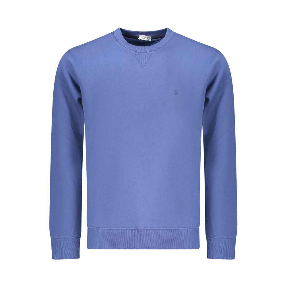 Coveri Moving Blue Cotton Men Sweatshirt