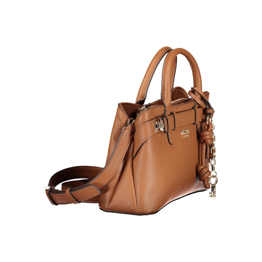 Guess Jeans Marrone Polyurethane Women Handbag
