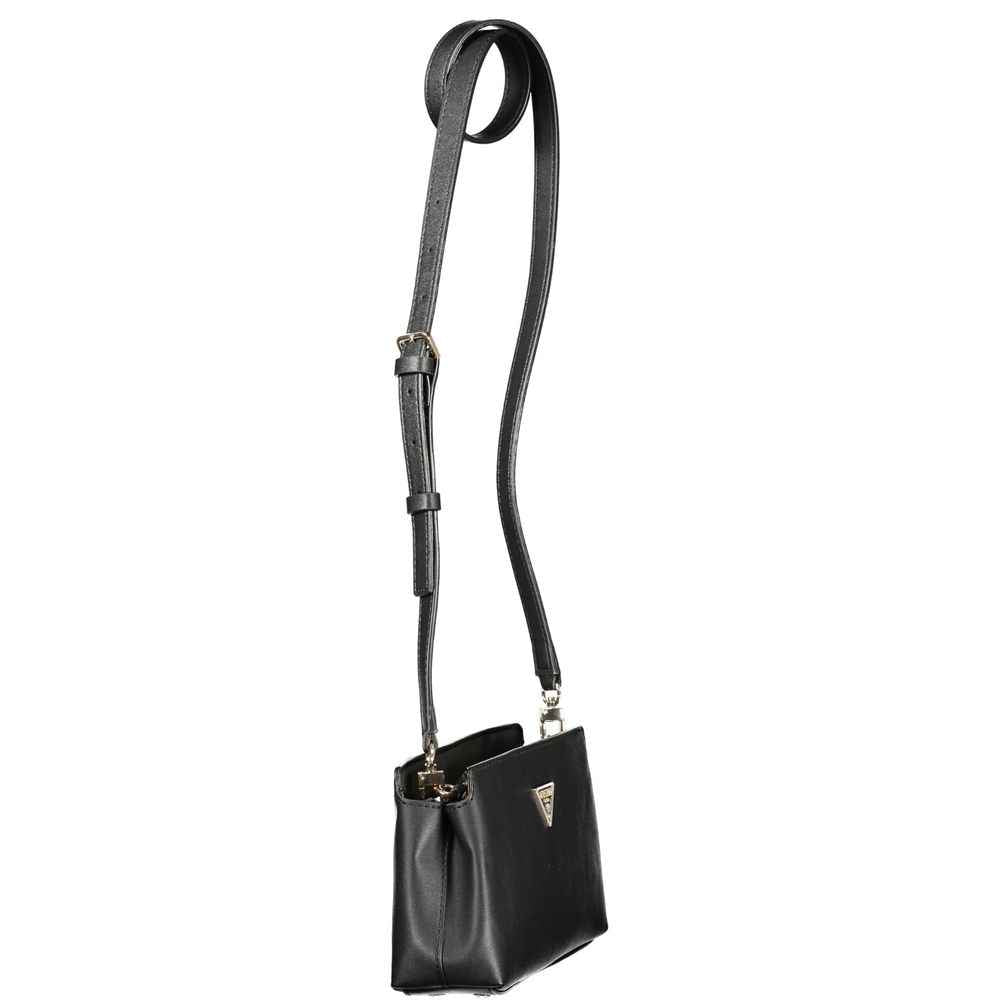 Guess Jeans Nero Poliuretano Female Shoulder Bag