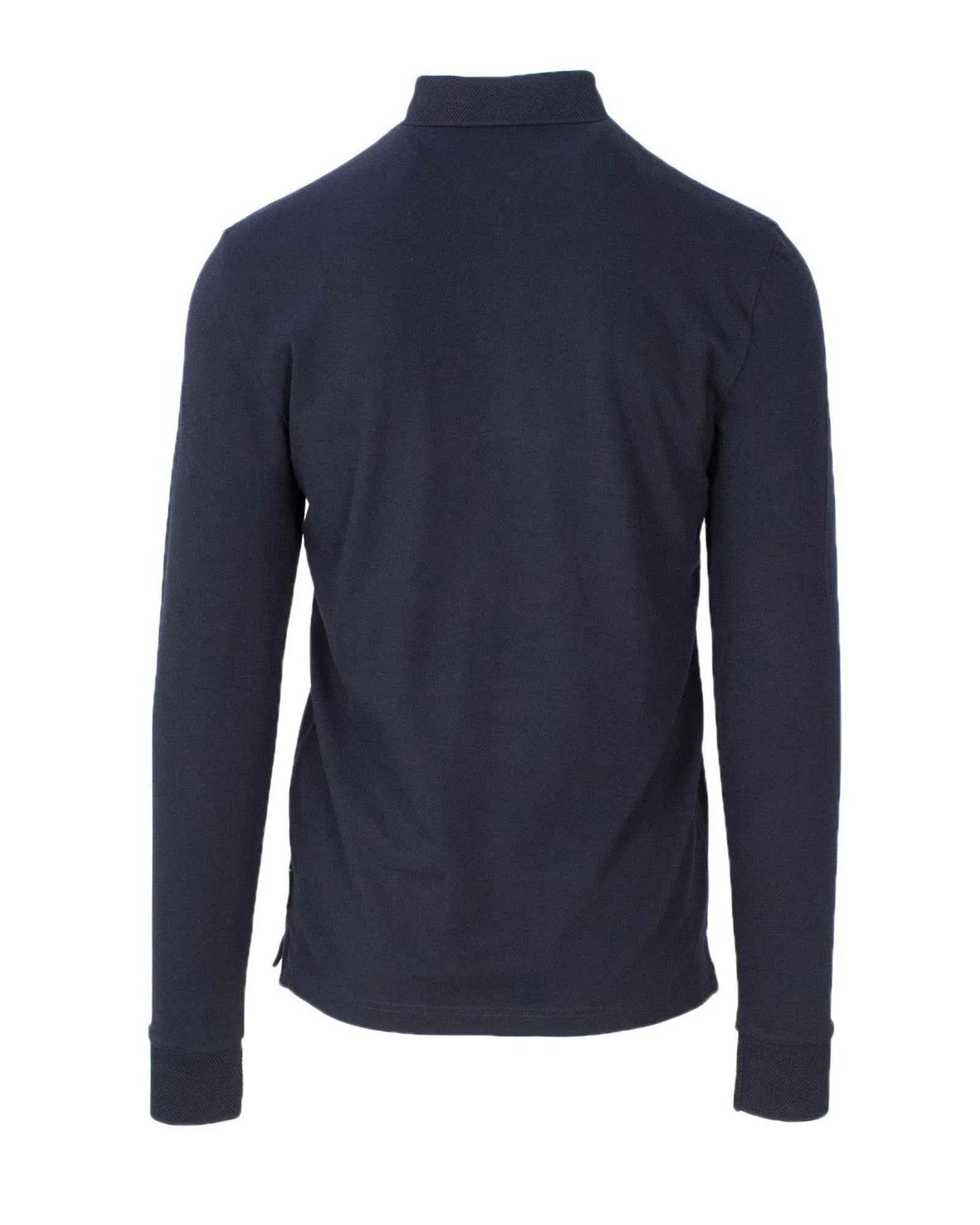 Armani Exchange Blue Cotton Polo Shirt