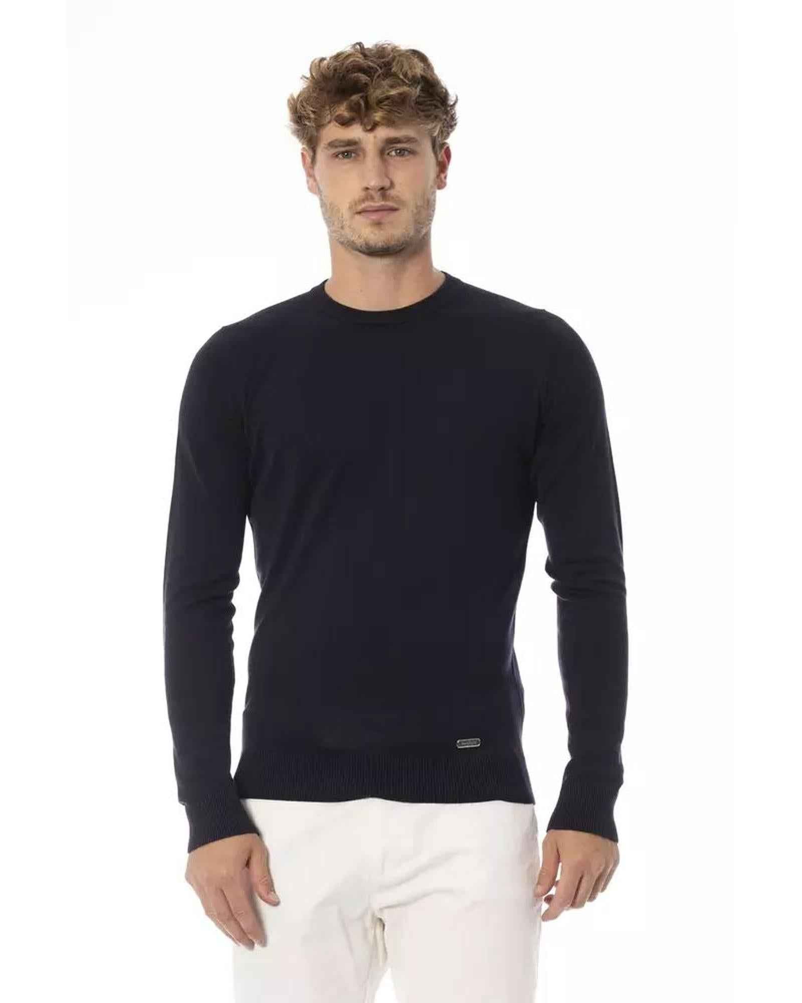 Baldinini Trend Blue Cashmere Sweatshirt