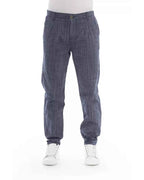 Baldinini Trend Blue Cotton Chino Pants