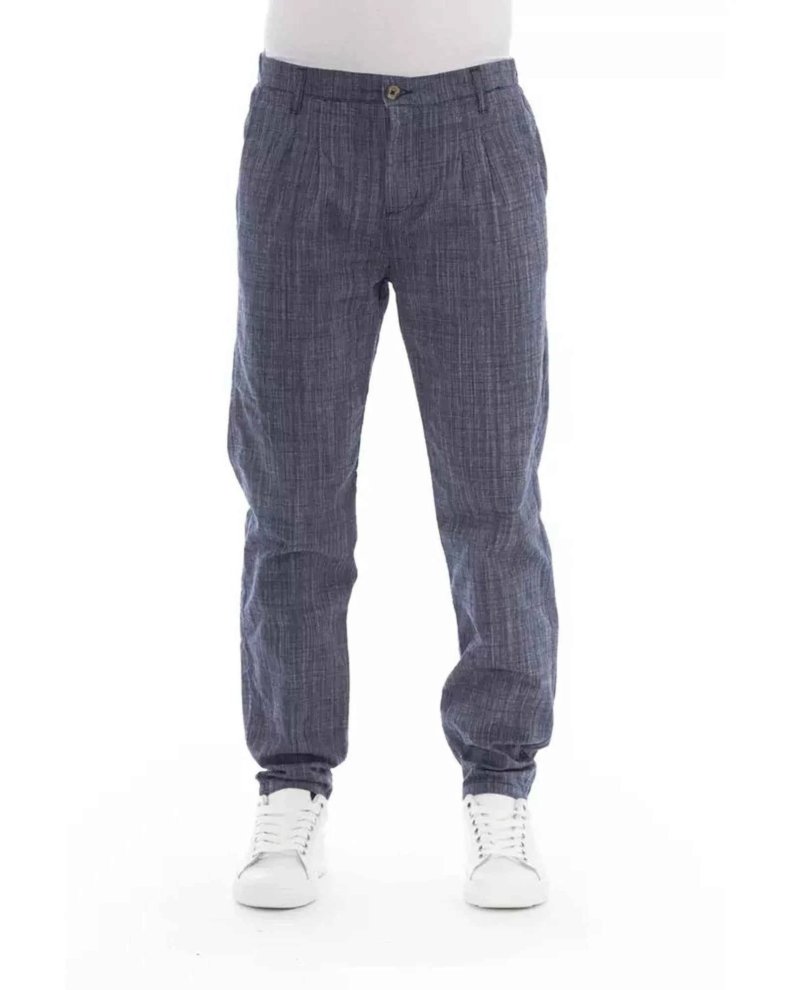 Baldinini Trend Blue Cotton Chino Pants