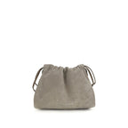 Brunello Cucinelli Gray Calf Leather Bos Taurus Clutch Bag