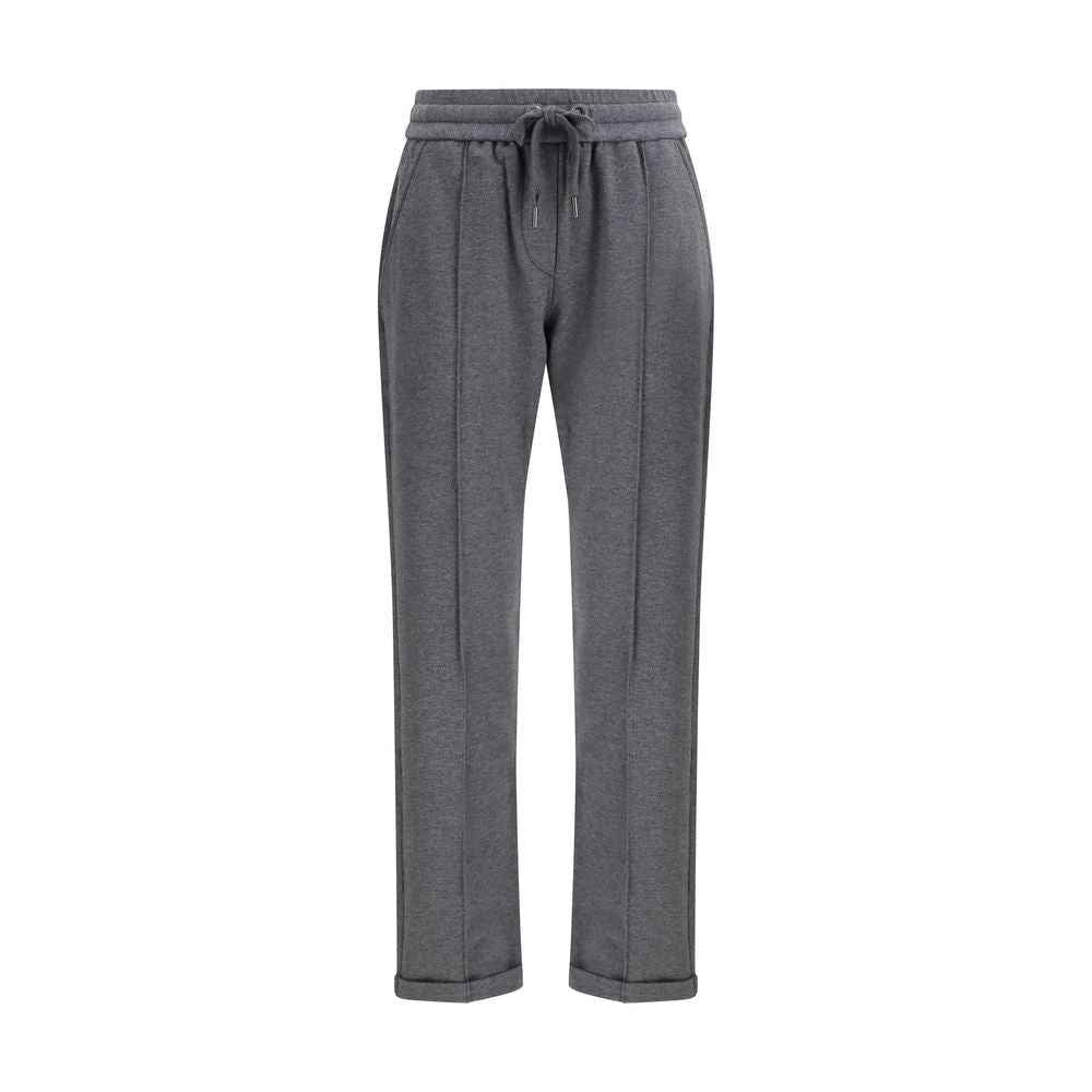 Brunello Cucinelli Gray Cotton Athletic Pants
