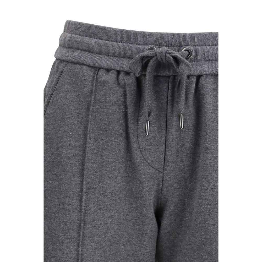 Brunello Cucinelli Gray Cotton Athletic Pants