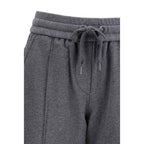 Brunello Cucinelli Gray Cotton Athletic Pants