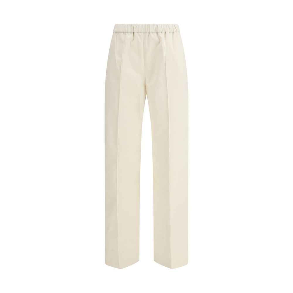Fabiana Filippi Cream Cotton Casual Pants