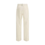 Fabiana Filippi Cream Cotton Casual Pants