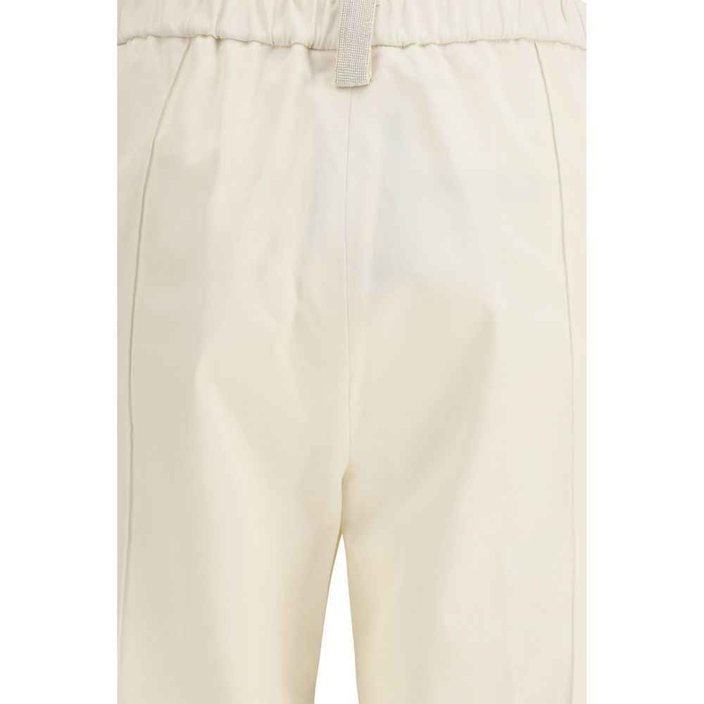 Fabiana Filippi Cream Cotton Casual Pants
