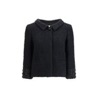 Valentino Black Wool Biker Jacket