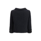 Valentino Black Wool Biker Jacket