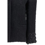 Valentino Black Wool Biker Jacket