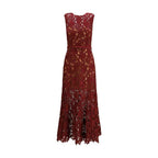 Self-Portrait Bordeaux Polyester Cocktail Dress
