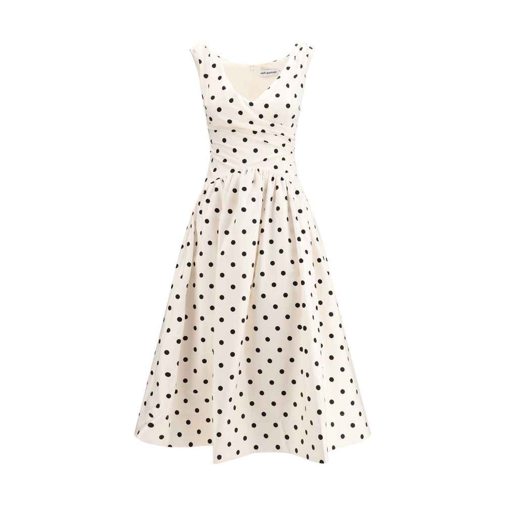 Self-Portrait Multicolor Cotton Casual Dress