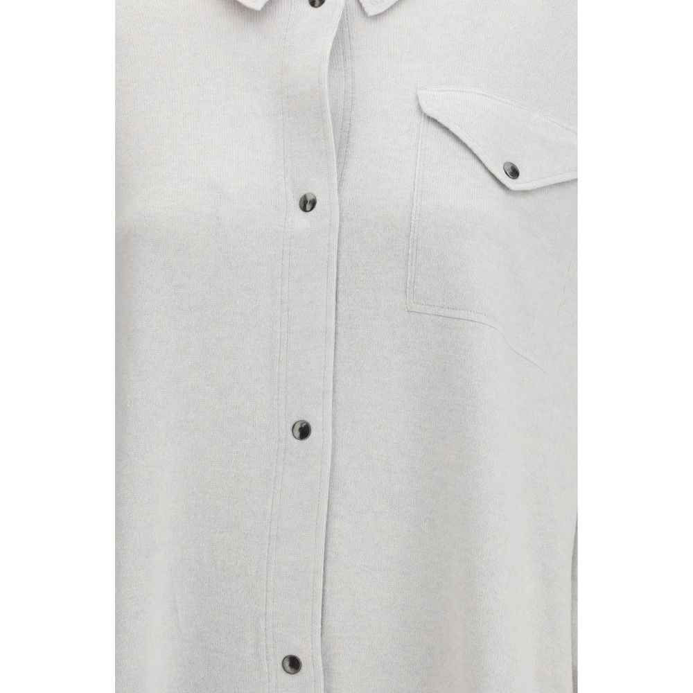 Fabiana Filippi Gray Fleece Wool Shirt