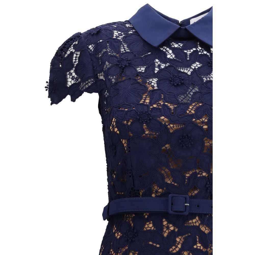 Self-Portrait Blue Polyester Cocktail Dress