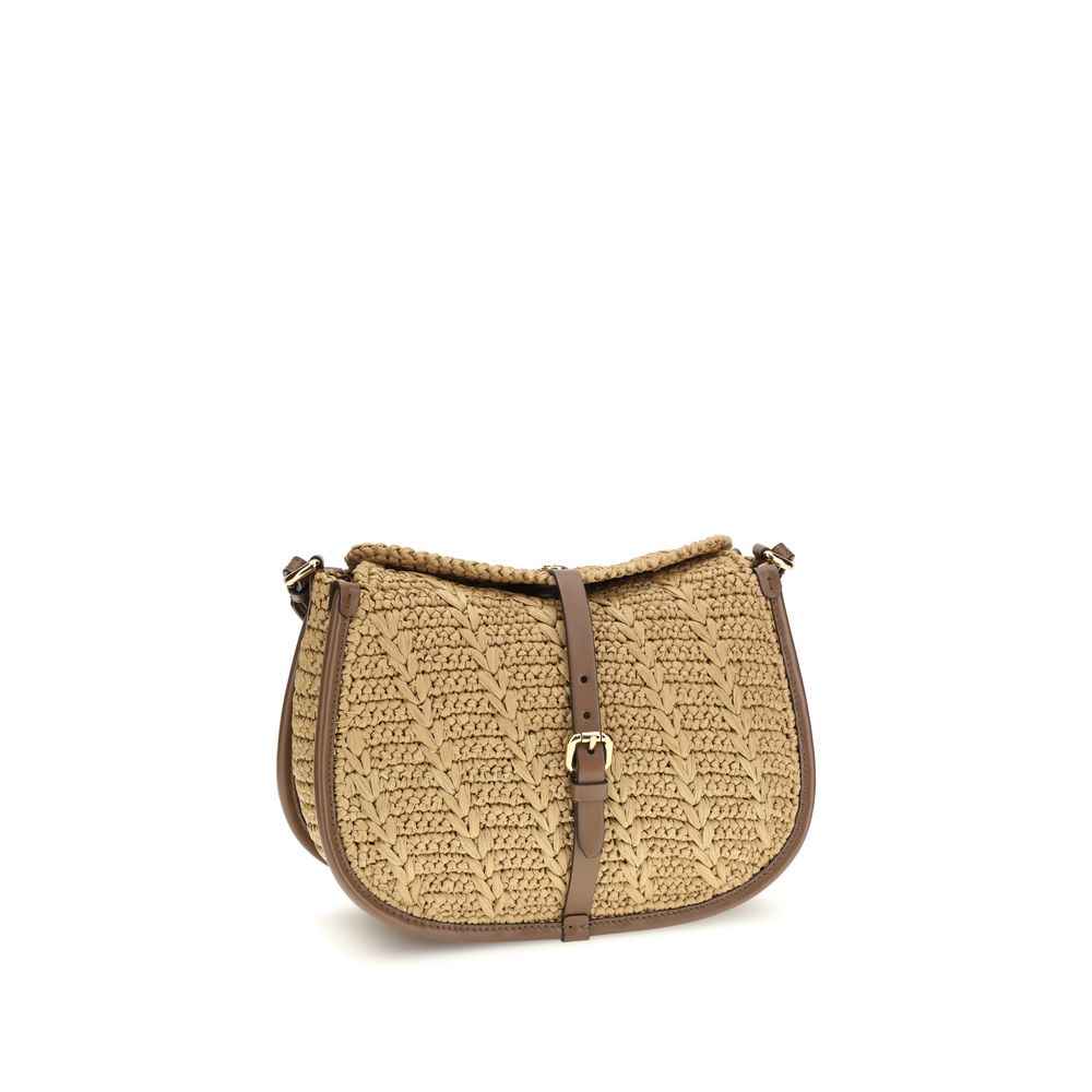 Etro Beige Raffia Shoulder Bag
