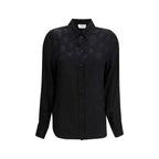 Alexander McQueen Black Viscose Pattern Shirt