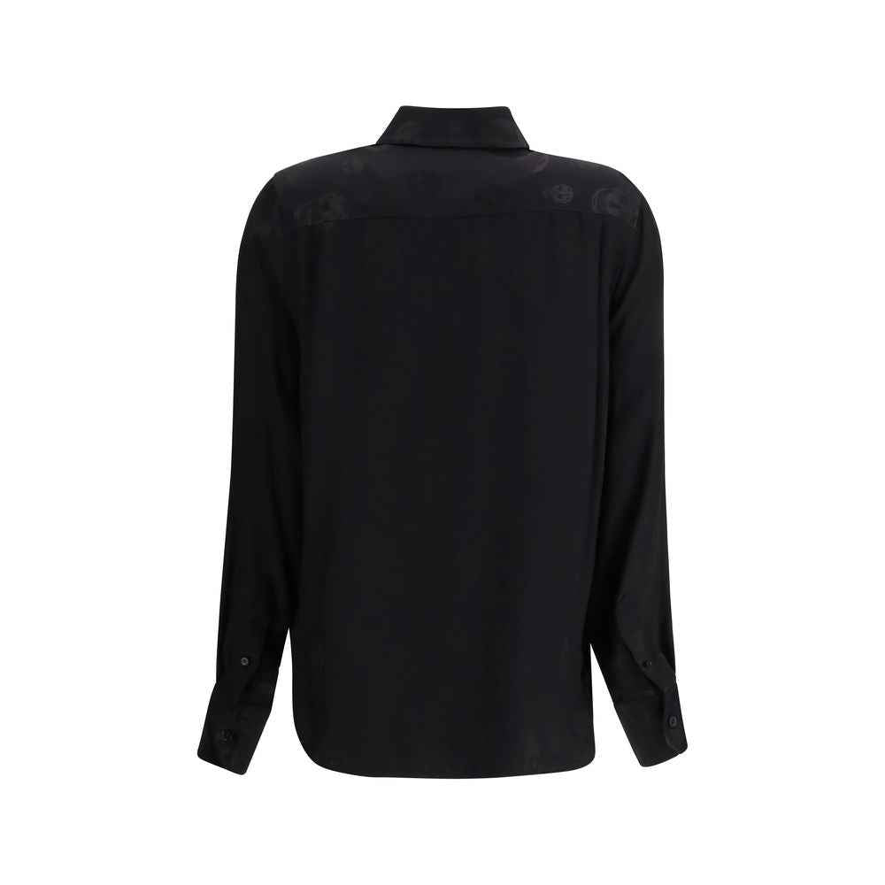 Alexander McQueen Black Viscose Pattern Shirt