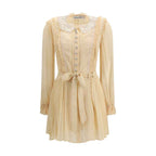 Self-Portrait Beige Viscose Casual Dress