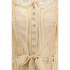 Self-Portrait Beige Viscose Casual Dress