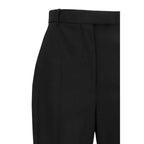 Alexander McQueen Black Cotton Dress Pants