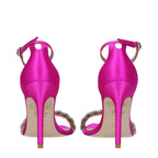 Stuart Weitzman Pink Satin Stiletto Heel Sandals