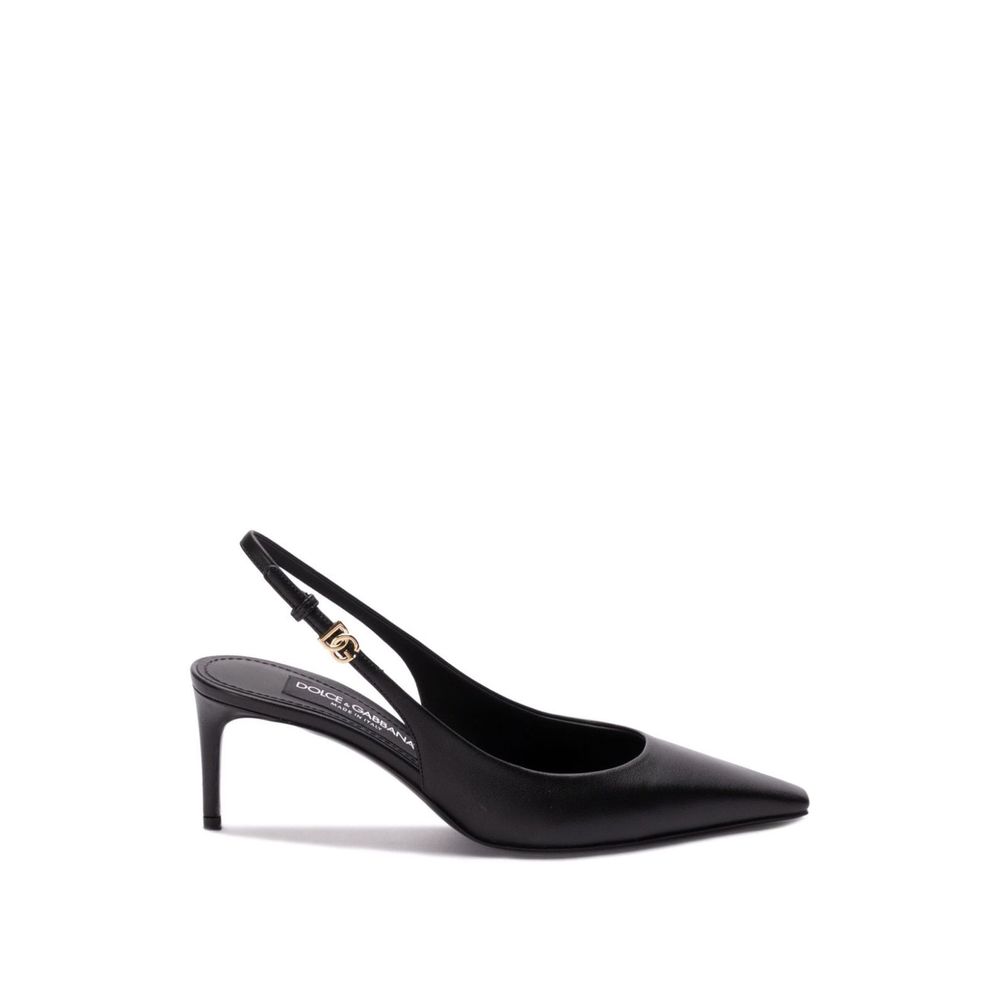 Dolce & Gabbana Black Calfskin High Heel Pumps