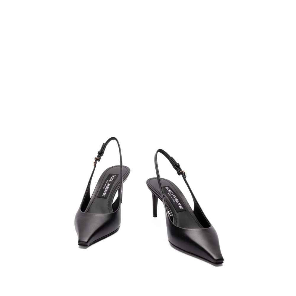 Dolce & Gabbana Black Calfskin High Heel Pumps