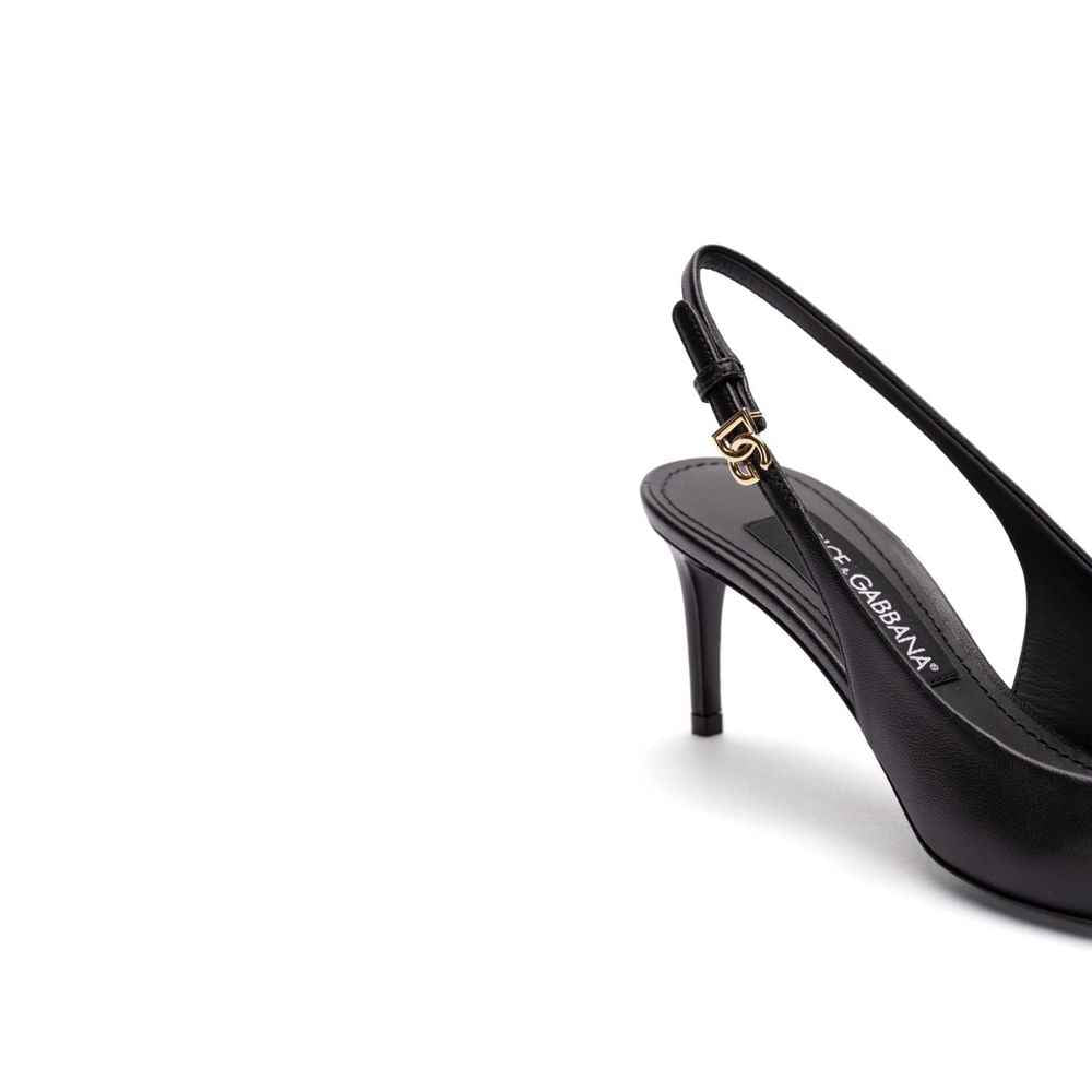 Dolce & Gabbana Black Calfskin High Heel Pumps