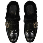 Eleventy Black Calfskin Mules