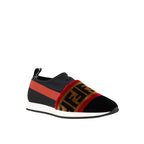 Fendi Black Fabric Low Top Sneakers