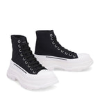 Alexander McQueen Black Canvas High Top Sneakers