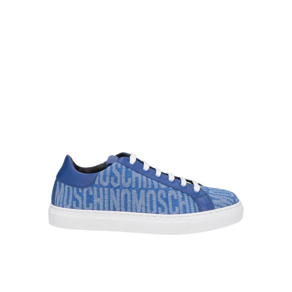 Moschino Couture Blue Leather Low Top Sneakers