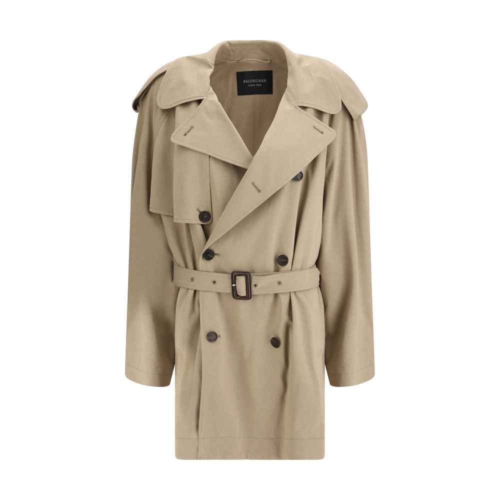 Balenciaga Beige Cotton Trench Coat