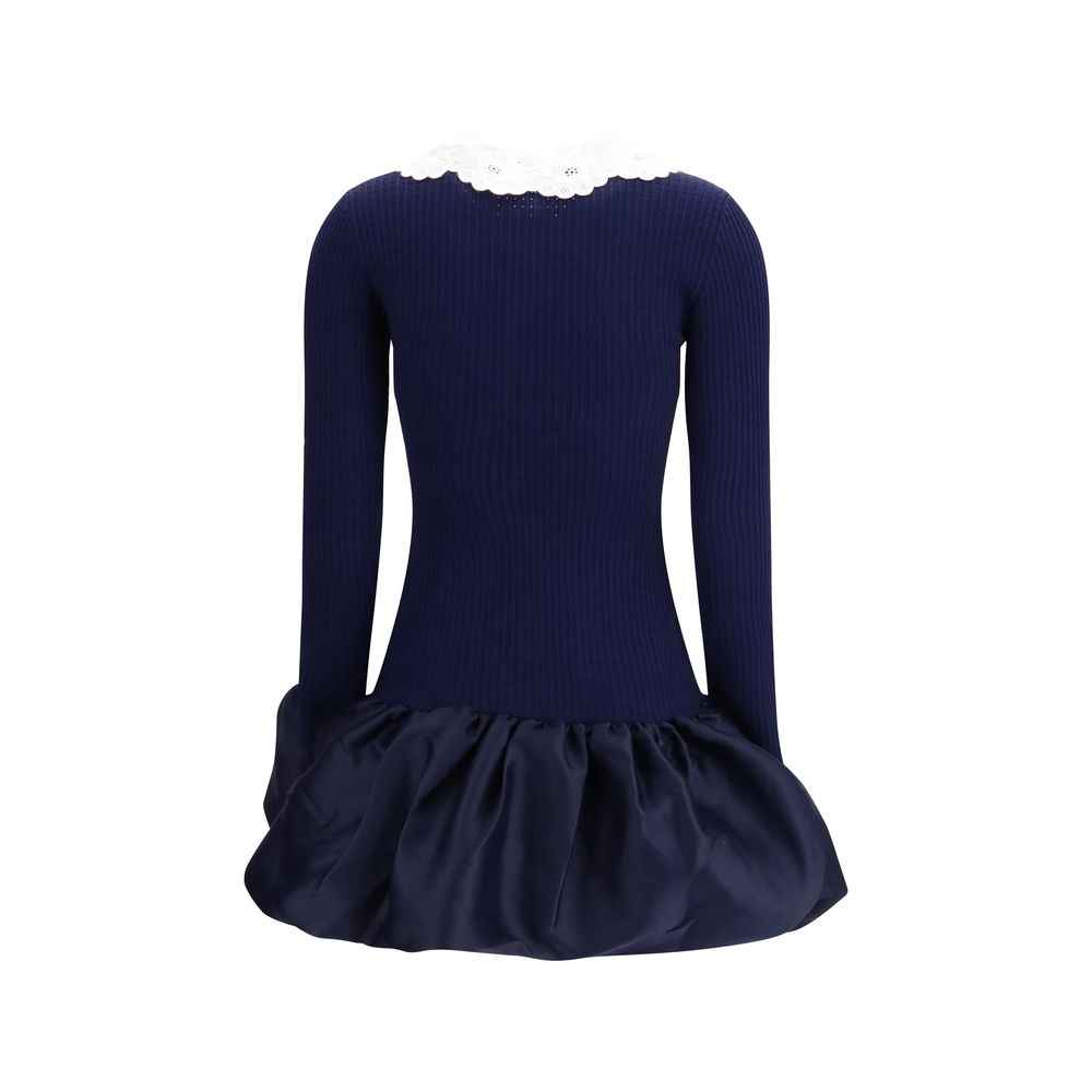 Self-Portrait Blue Viscose Cocktail Dress