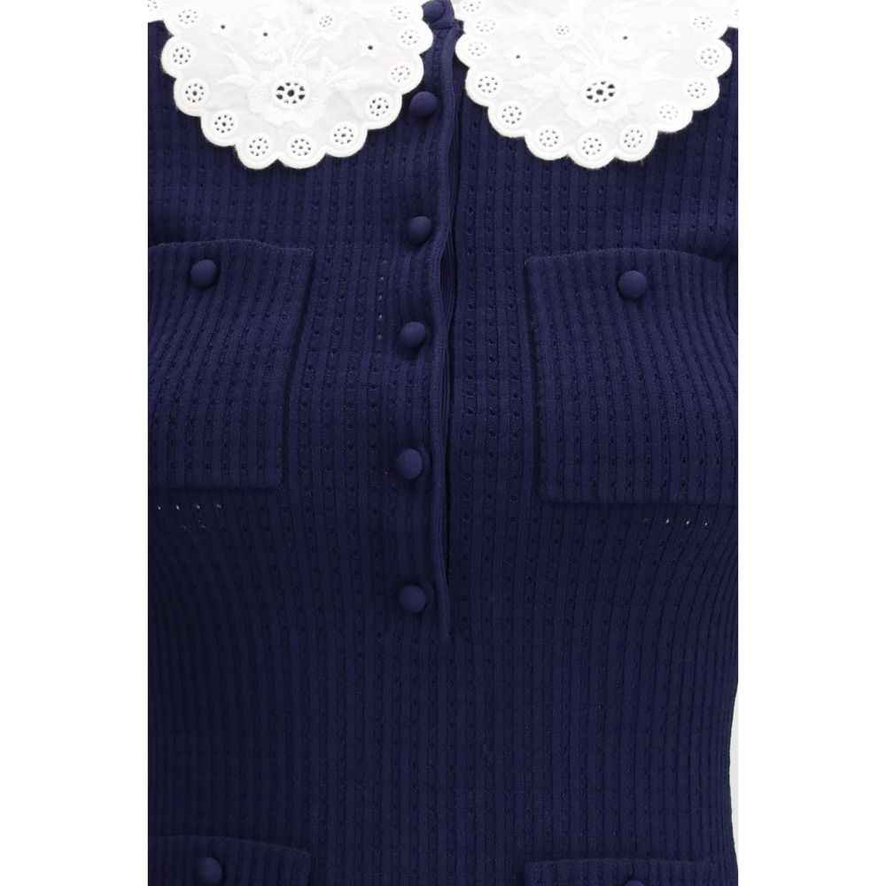 Self-Portrait Blue Viscose Cocktail Dress