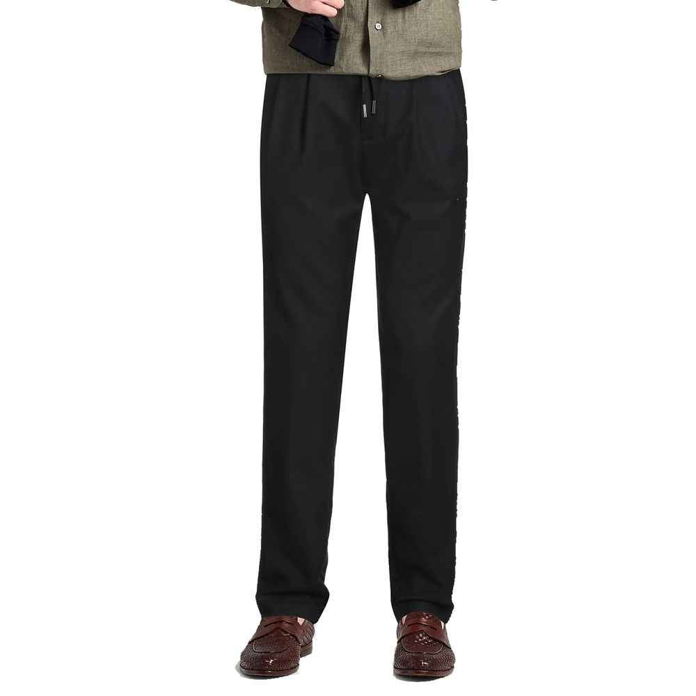 Herno Black Elastane Casual Pants