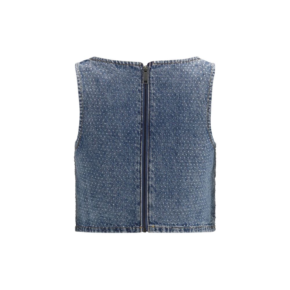 Self-Portrait Blue Denim Shirt