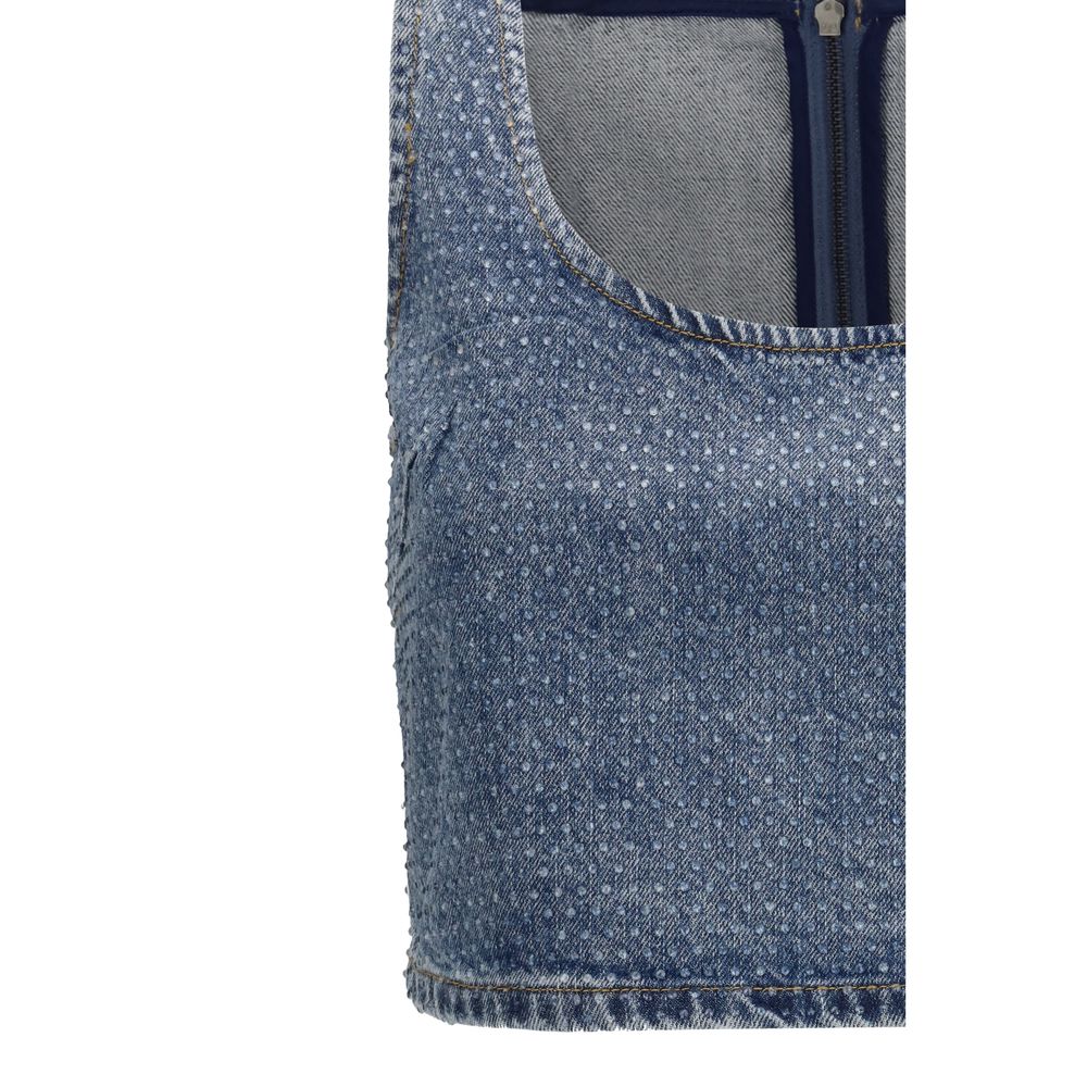 Self-Portrait Blue Denim Shirt