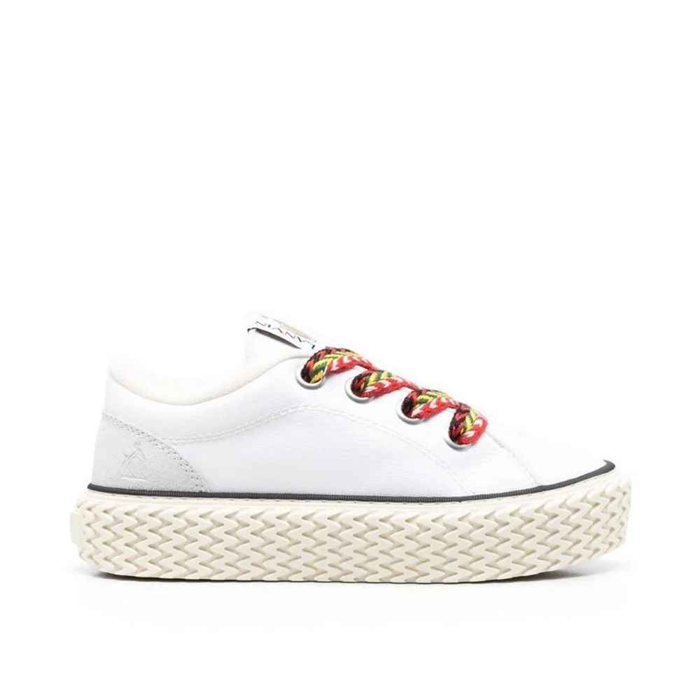 Lanvin White Cotton Low Top Sneakers
