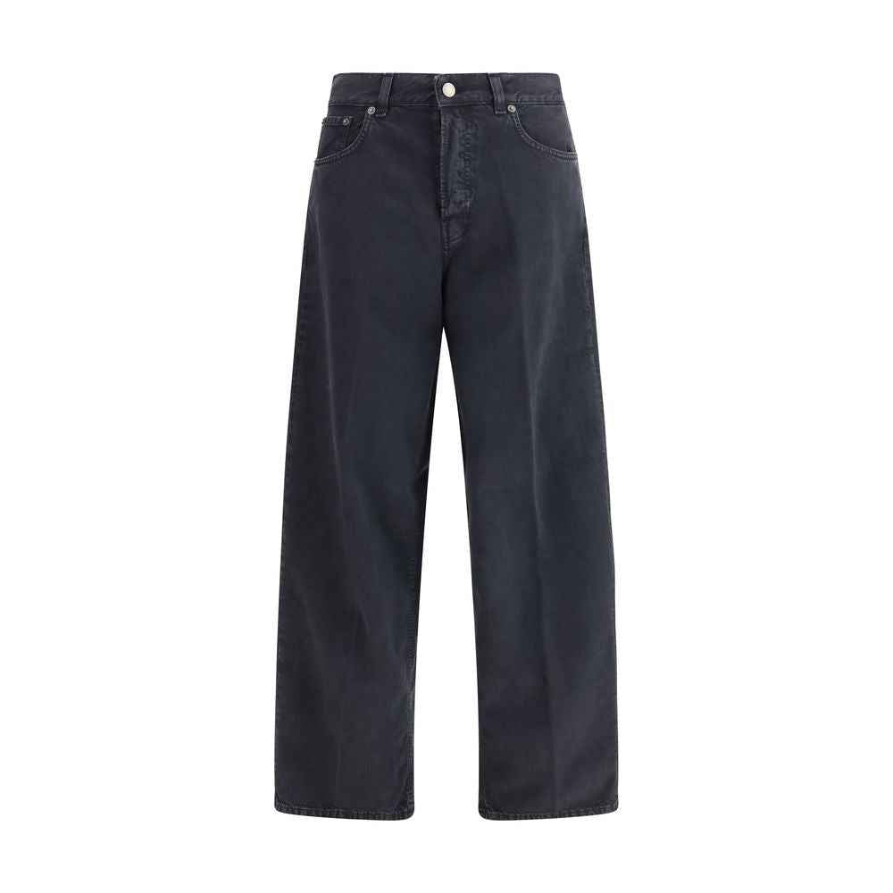 Haikure Black Cotton Straight-Leg Jeans