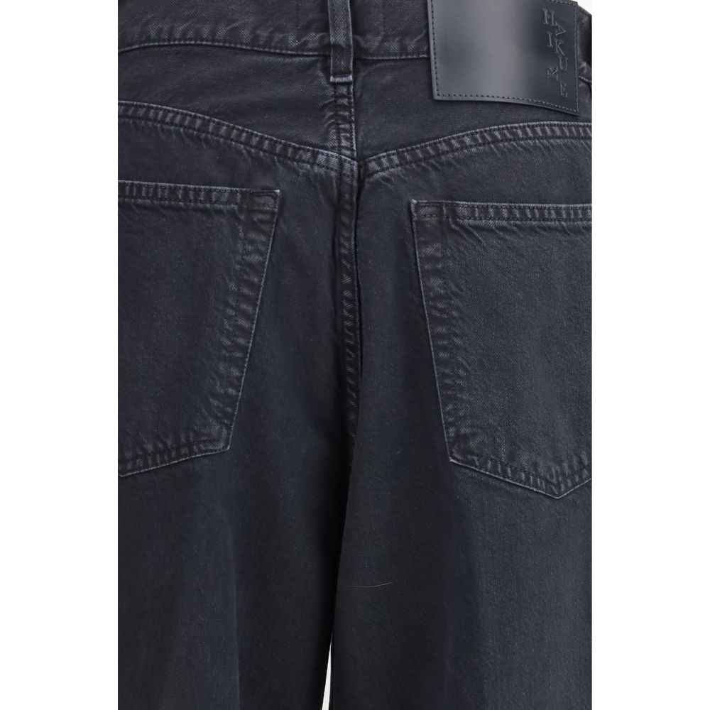 Haikure Black Cotton Straight-Leg Jeans