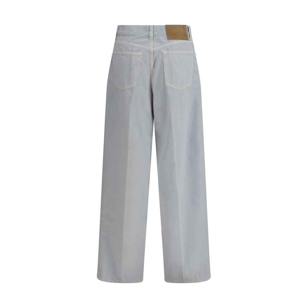 Haikure Blue Cotton Straight-Leg Jeans