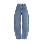 Self-Portrait Blue Cotton Relaxed Fit Jeans