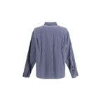 Balenciaga Blue Cotton Pattern Shirt