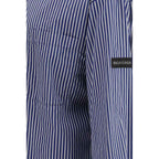 Balenciaga Blue Cotton Pattern Shirt