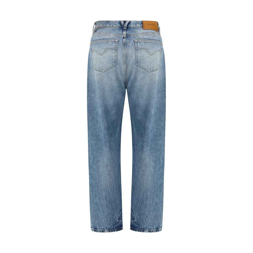 Versace Light Blue Cotton Jeans Denim