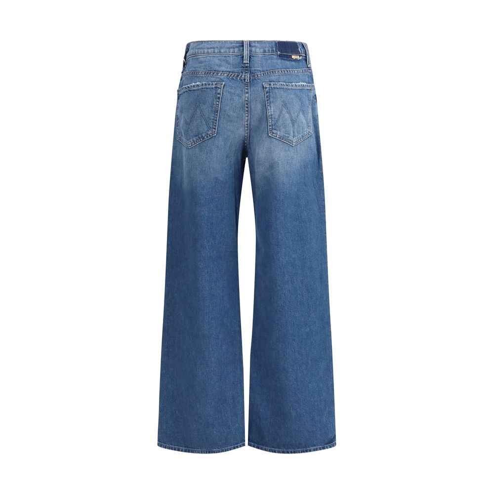 Mother Denim Blue Cotton Flared Jeans